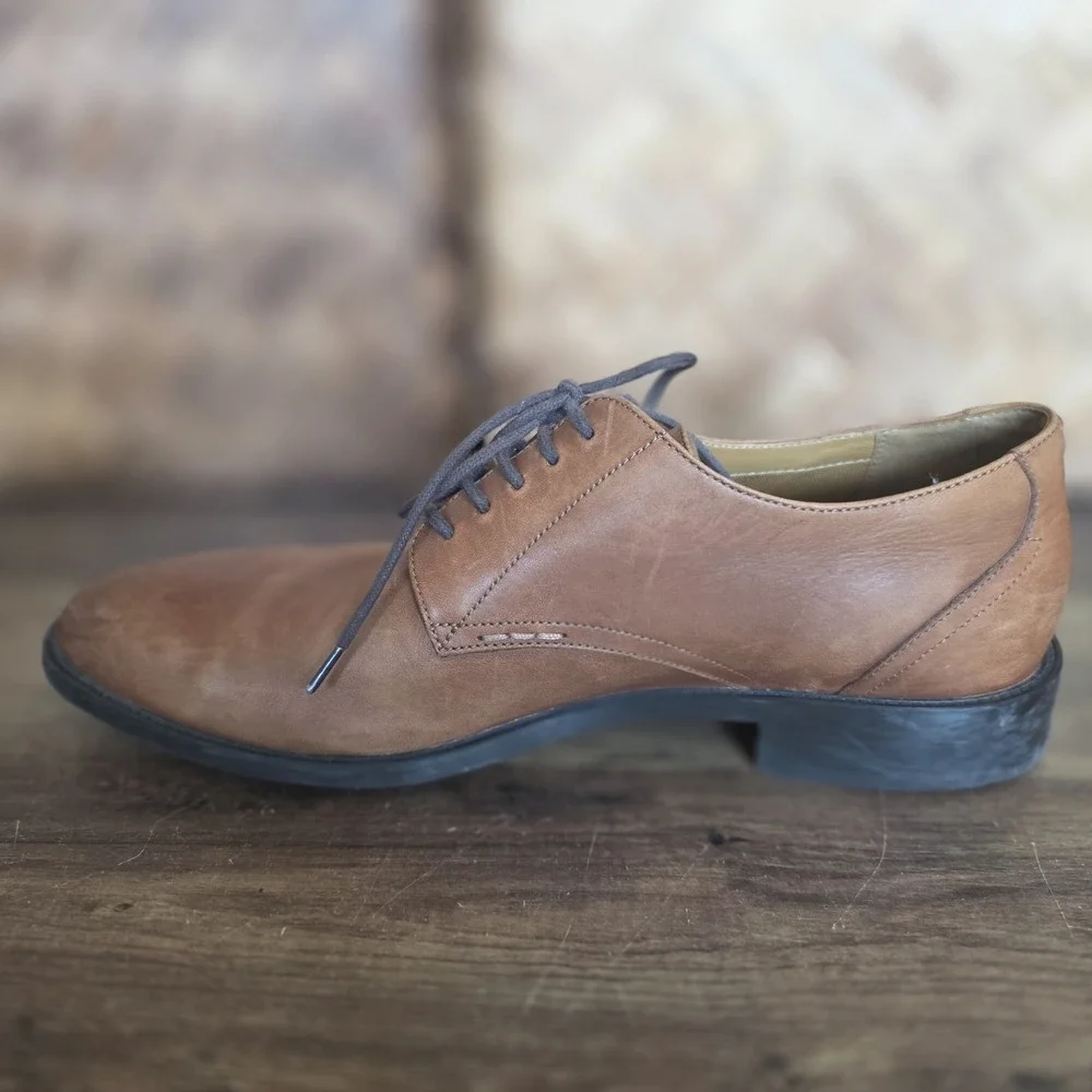 Cole Hann Shoes Men's Size 11 M Light Brown Leather Oxford Lace Up Grand